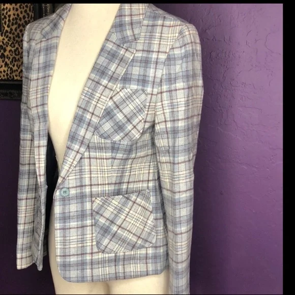 Vtg Pendleton Pure Virgin Wool Plaid Blazer - Old Money Dark Academia - Size 10 - Picture 7 of 10